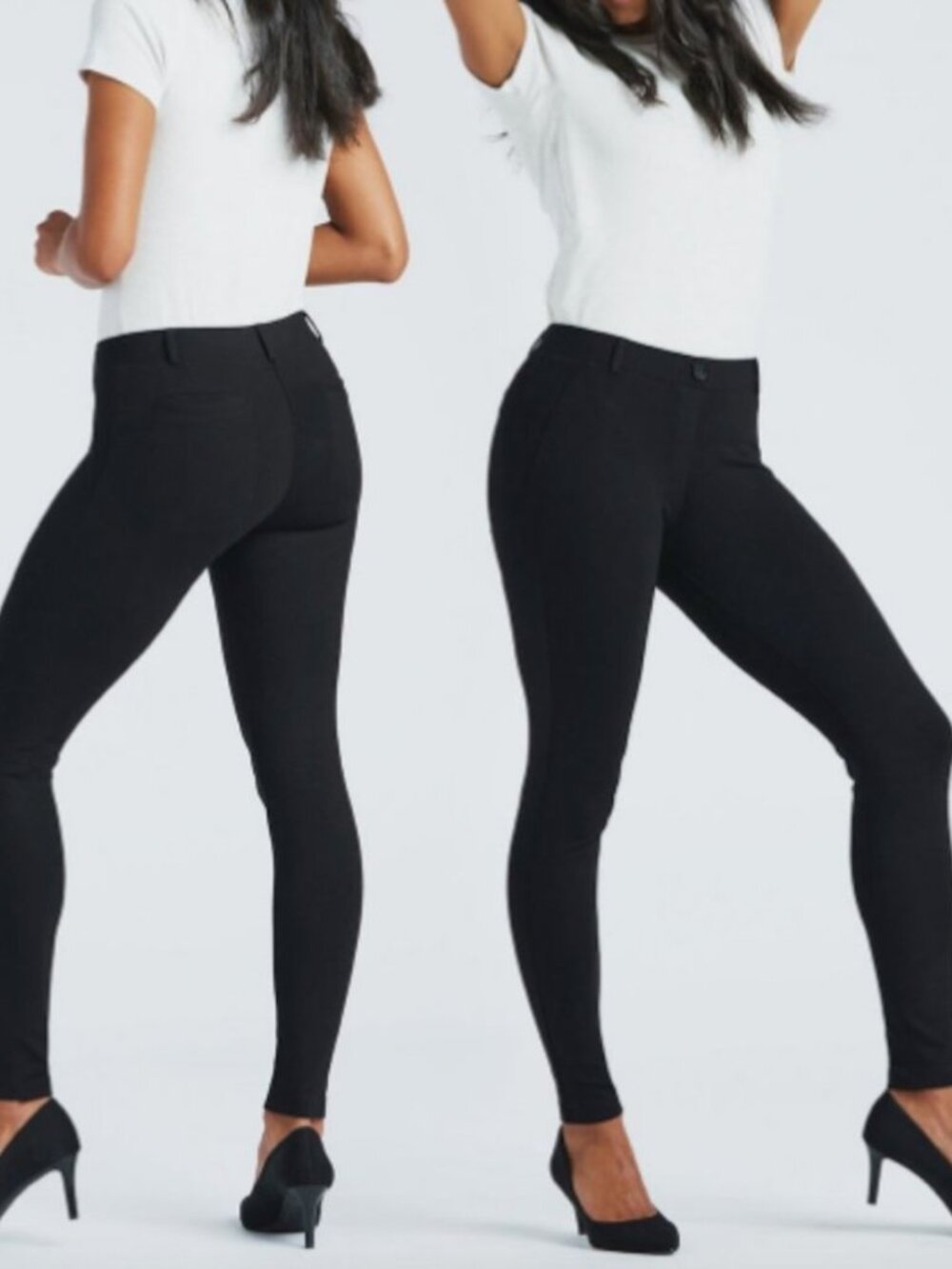 New Betabrand Black Skinny Two Pocket Dress Pant Yoga Pants 1X Petite - Picture 3 of 5